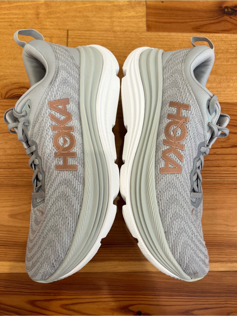 Hoka Gaviota 5 Running Shoes Womens 10.5B Harbor Mist Rose Gold Athletic Active - Picture 7 of 16